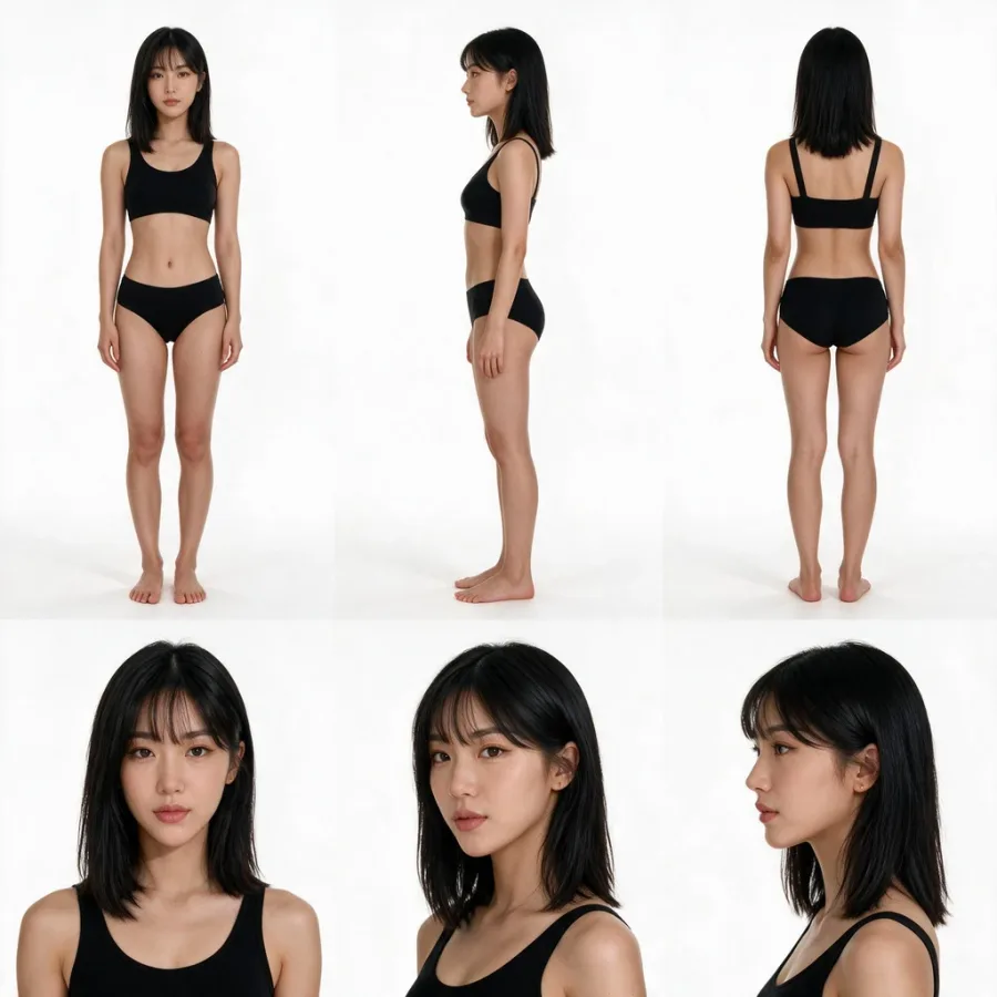 Suki Tanaka - character-lock reference 2